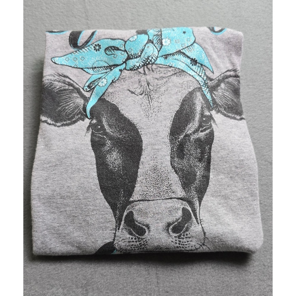 Women's Unbranded Gray Not Today Heifer Cow Graphic Tee Large Fun Heifer - Picture 8 of 9